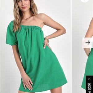 *NWT* LULUS one should green mini dress